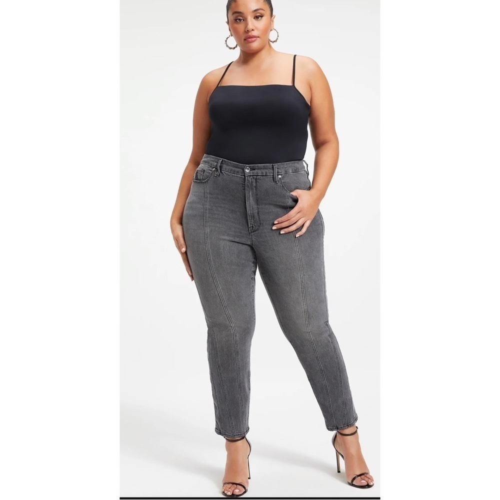 Good American Jeans Sz 12/31 Seamed Good Classic Black115 NWT $169. - Picture 1 of 11